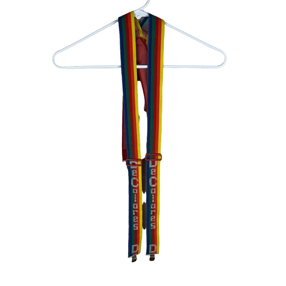 Vintage De Colores Suspenders Rainbow Striped PRIDE MONTH Adjustable‎ 2" Straps